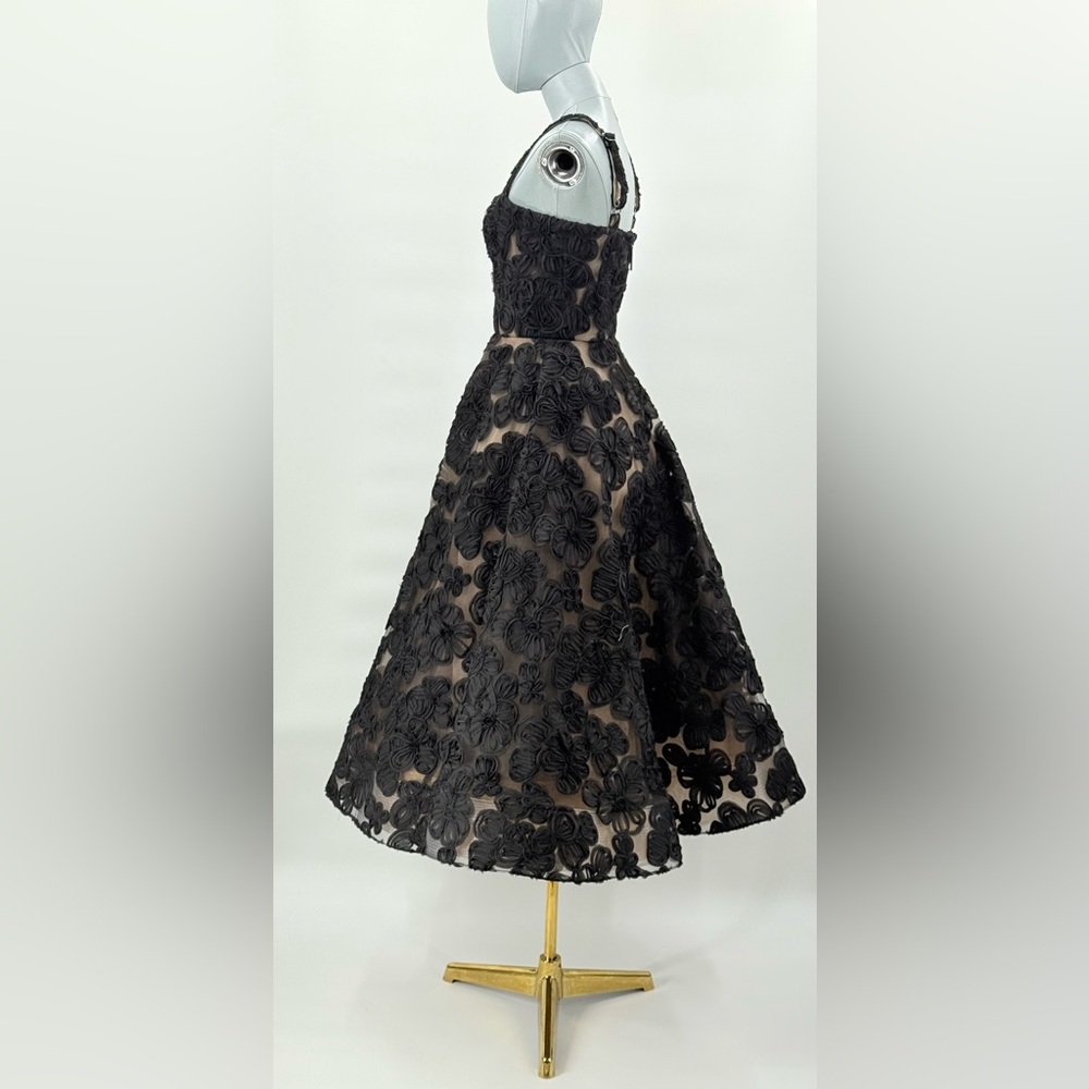🆕 BRONX & BANCO 🧿 NWOT Sabrina Midi Dress, Black Floral - Sz S / US 4 - Picture 8 of 17